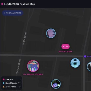 LUMA 2026 Festival Map with downtown attractions